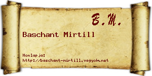 Baschant Mirtill névjegykártya